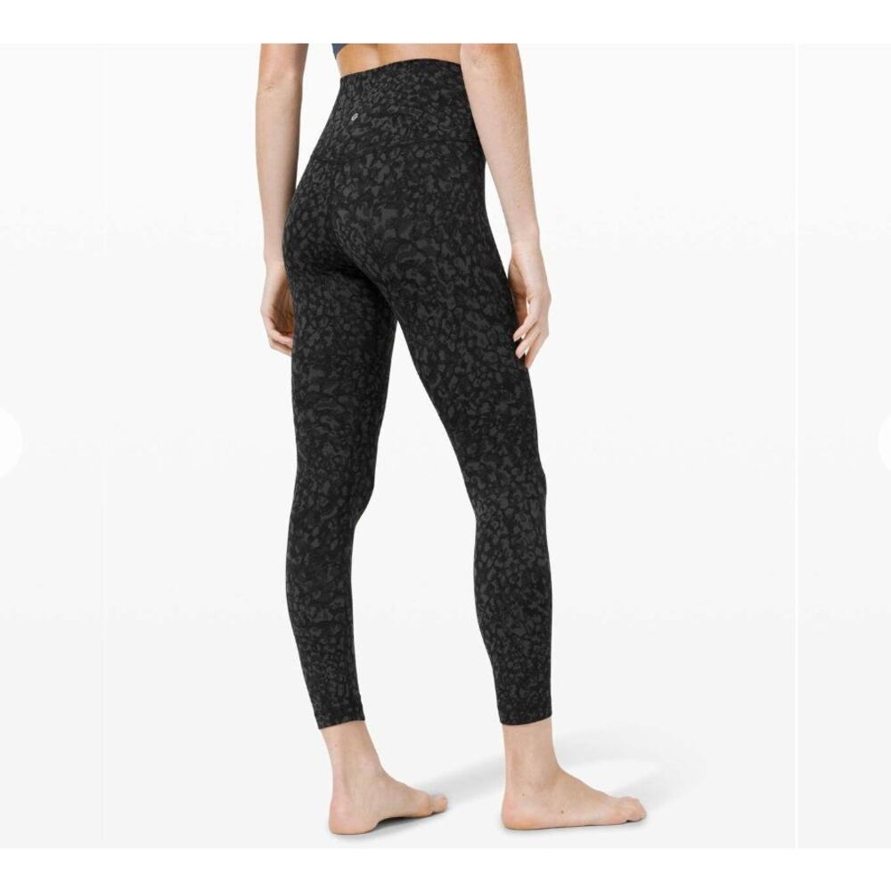Lululemon Align Leggings Size 4 Wild Thing Camo Deep Coal Minimalist Preppy